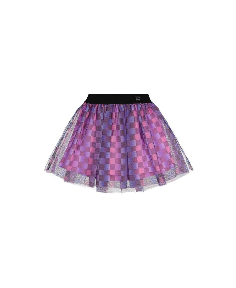 Little and Big Girl ( size 6 to 12 ) Skirt Checkered Print