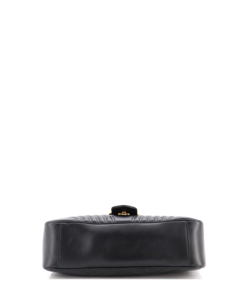 Large GG Marmont Flap Bag Matelasse Leather
