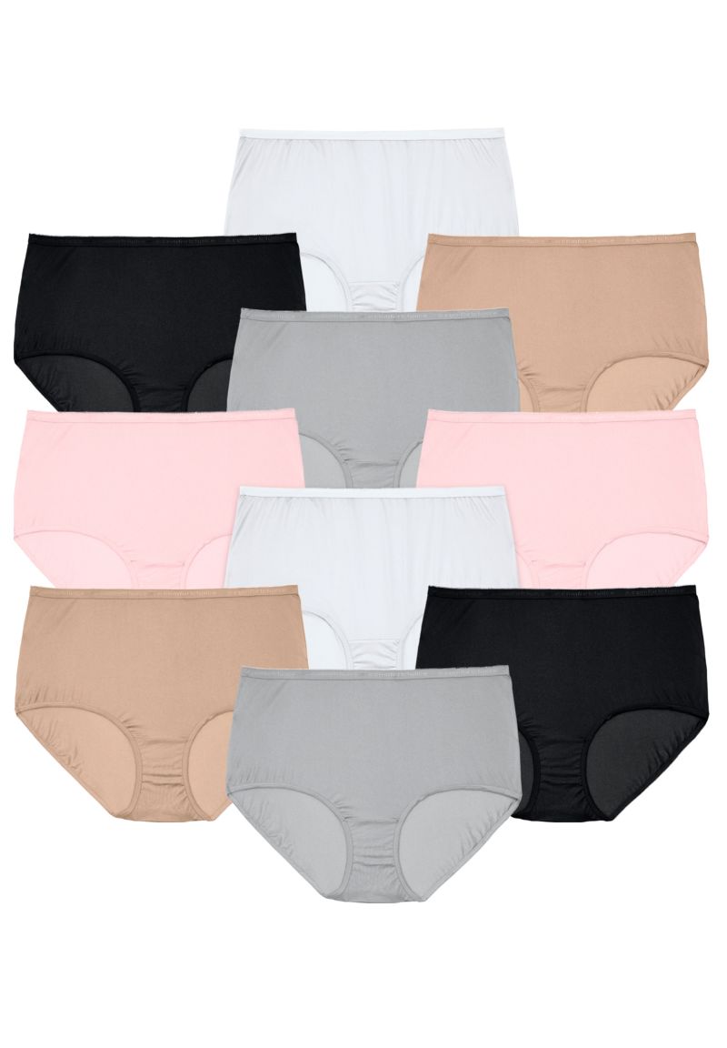 Women's Full Coverage Cotton Brief 10-Pack
