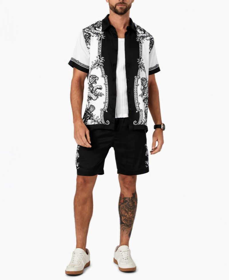 Men's Baroque Framed Tiger Shorts, 7.5" Inseam