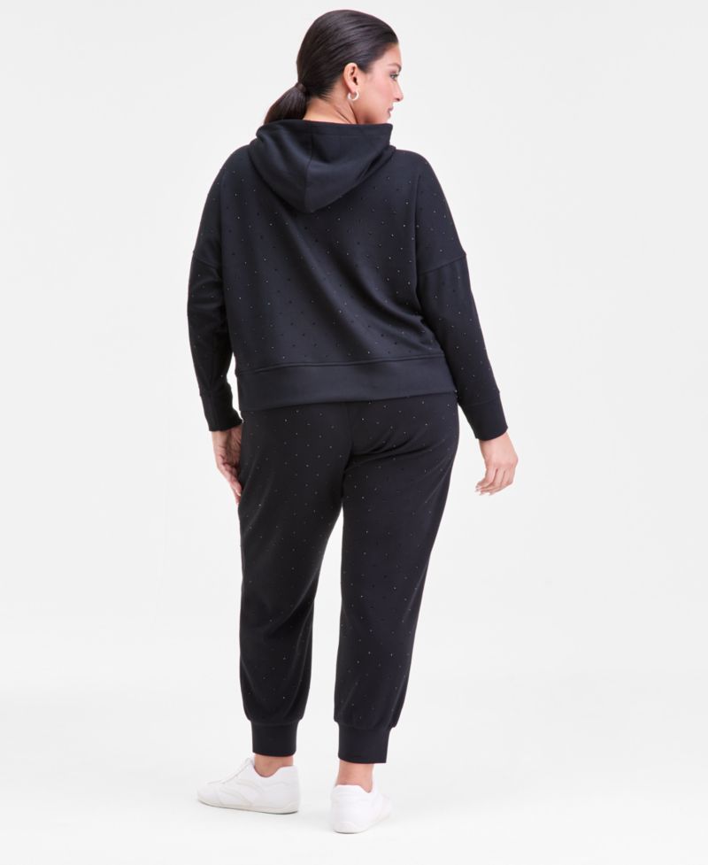 Plus Size Studded Jogger Sweatpants