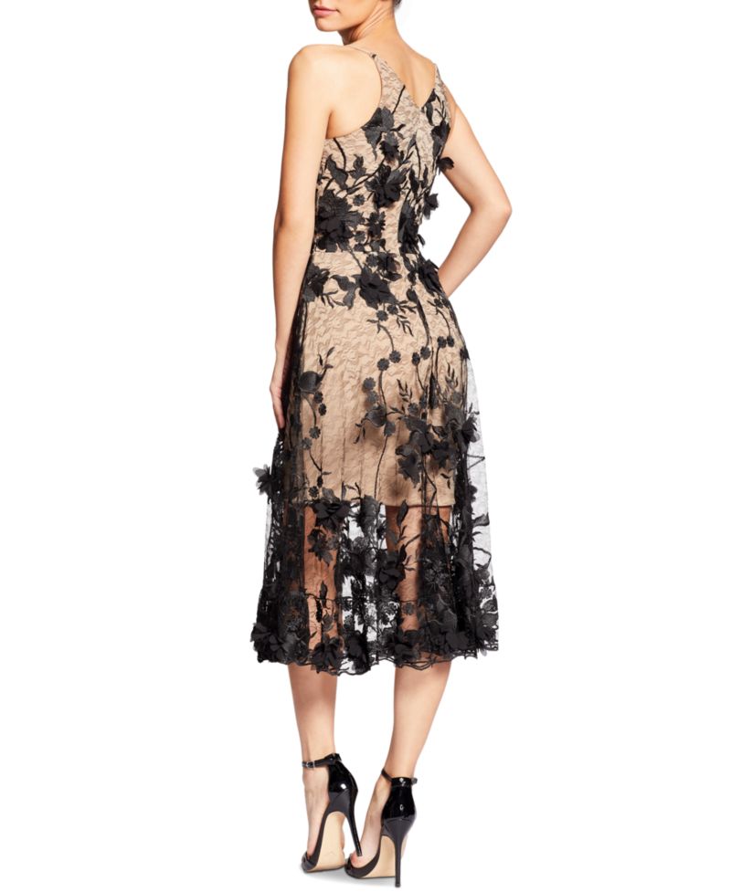 Women's Audrey Floral Applique Lace Mini Dress