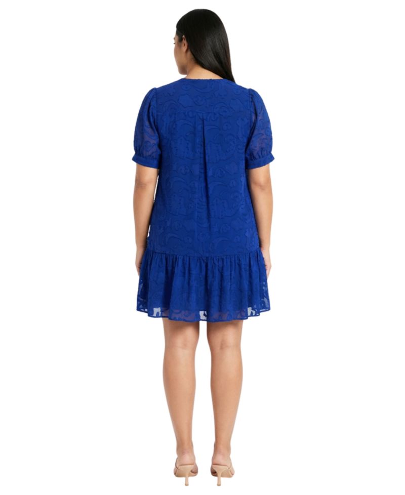 Plus Size Notch Neck Dress