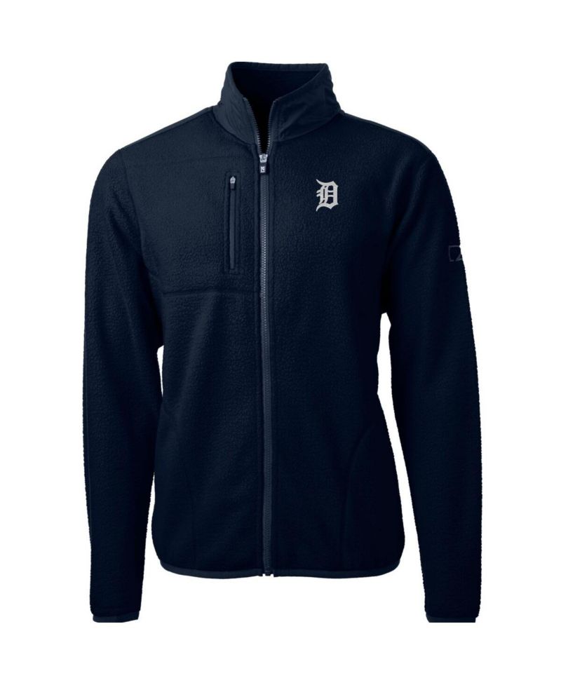 Men's Navy Detroit Tigers Cascade Eco Sherpa Fleece Full-Zip Jacket