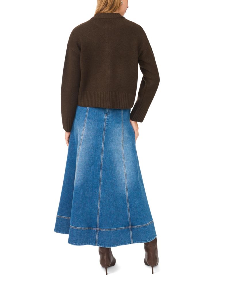 Женская укороченная куртка-бомбер на молнии с имитацией шеи