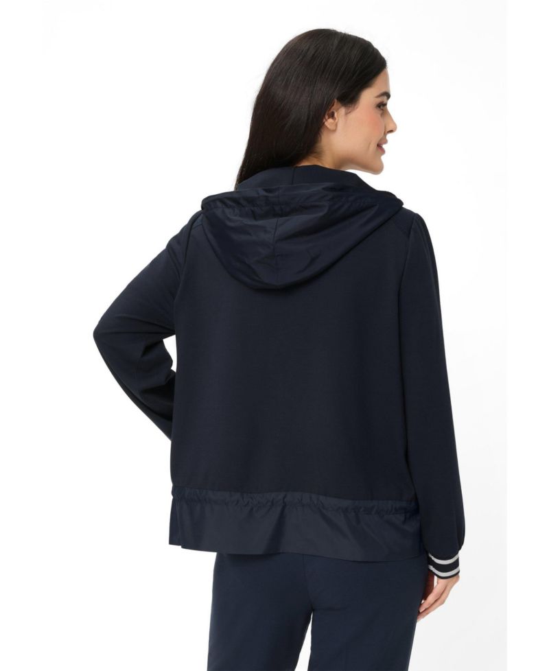 Women's Mixed Media Hooded Jacket