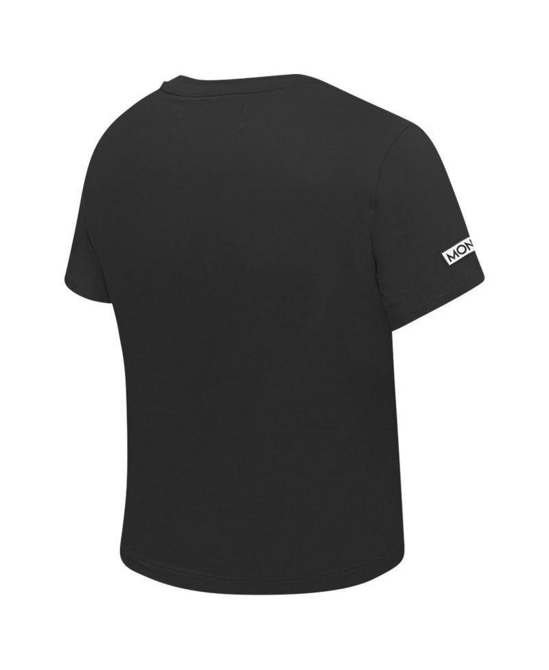 Women's Black Monopoly Babydoll Cropped T-Shirt