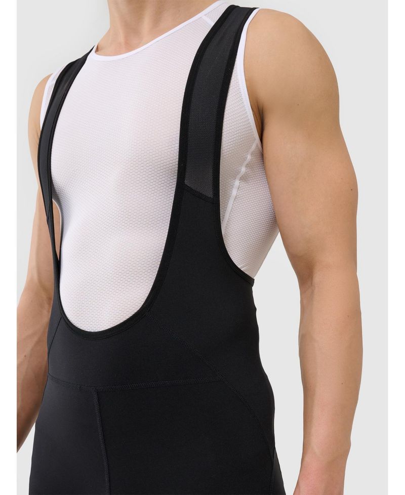 Men's Short Cycling Leggings With Gel-Foam Insert And Suspenders