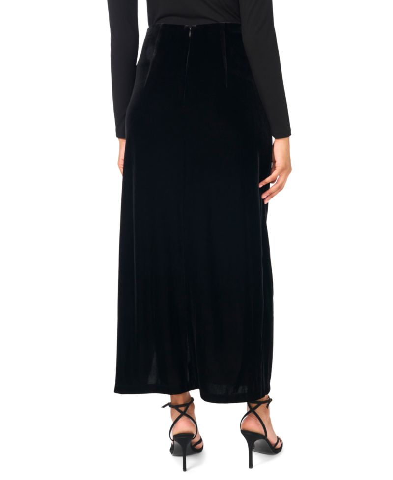 Petite Velvet High-Waisted Maxi Skirt