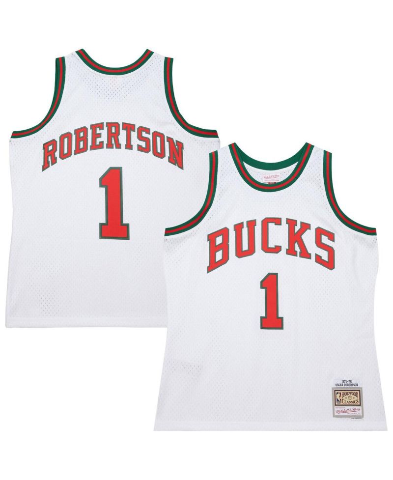 Men's Oscar Robertson White Milwaukee Bucks 1971-72 Swingman Jersey