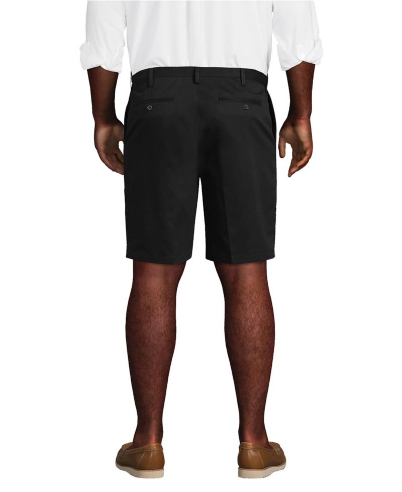 Men's No Iron 9" Comfort Waist Plain Front Chino Short