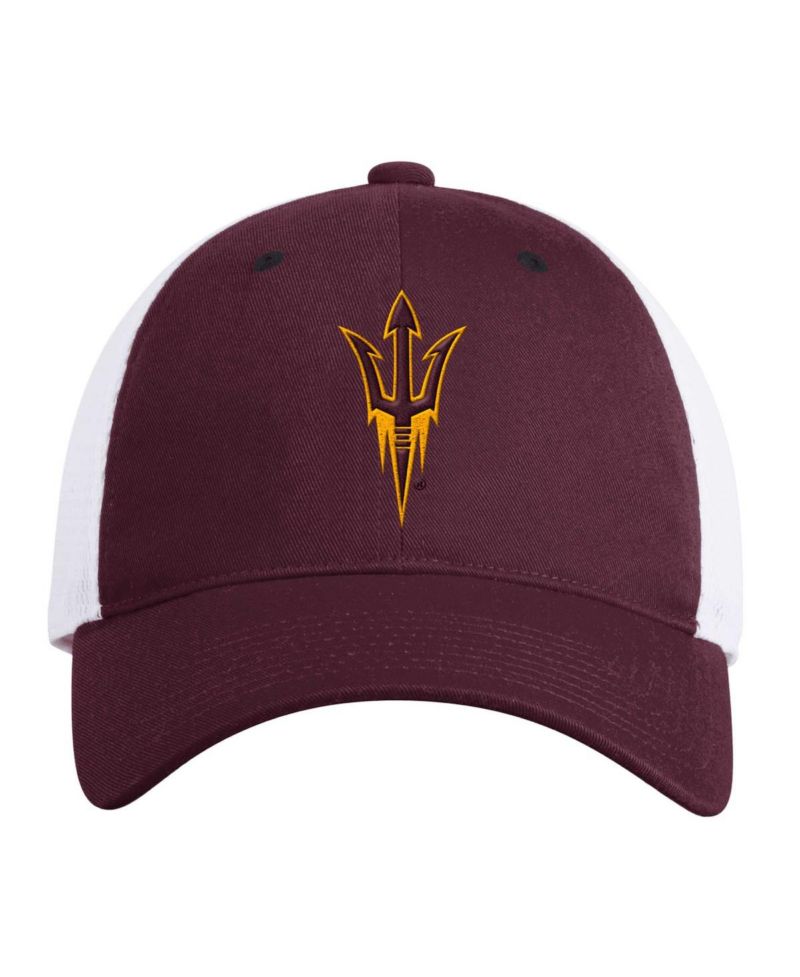 Men's Maroon Arizona State Sun Devils Mascot Slouch Trucker Adjustable Hat