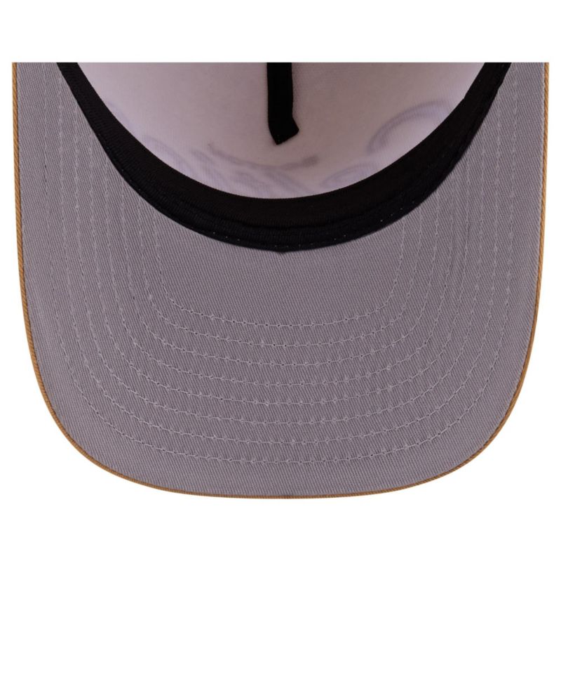Men's Cream Boston Celtics Herringbone 9FIFTY A-Frame Snapback Hat