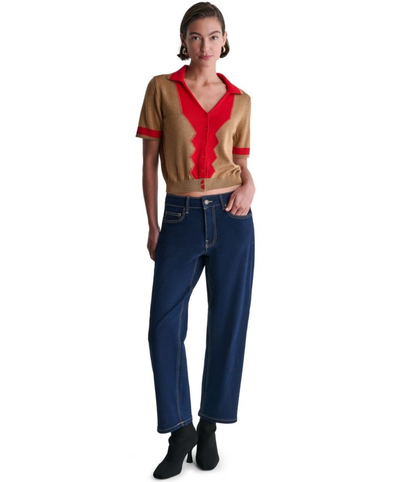 Women's Mid-Rise Straight-Leg Jeans