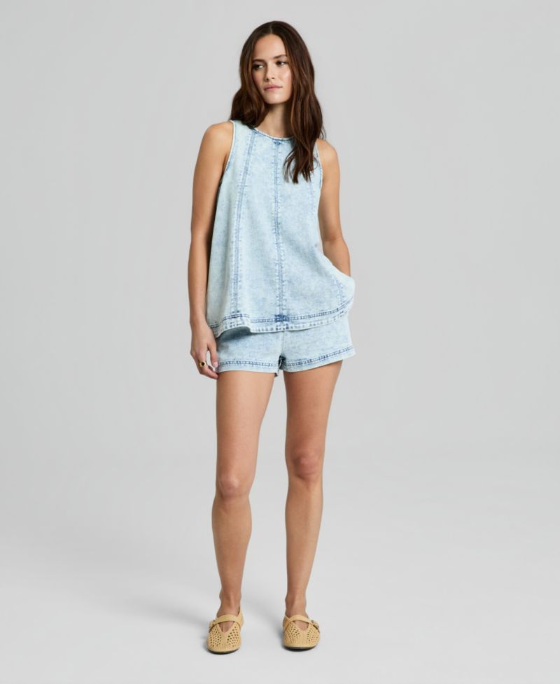 Women's Denim Sleeveless Tunic