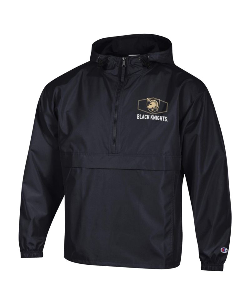 Men's Black Army Black Knights Delay Packable Half-Zip Jacket