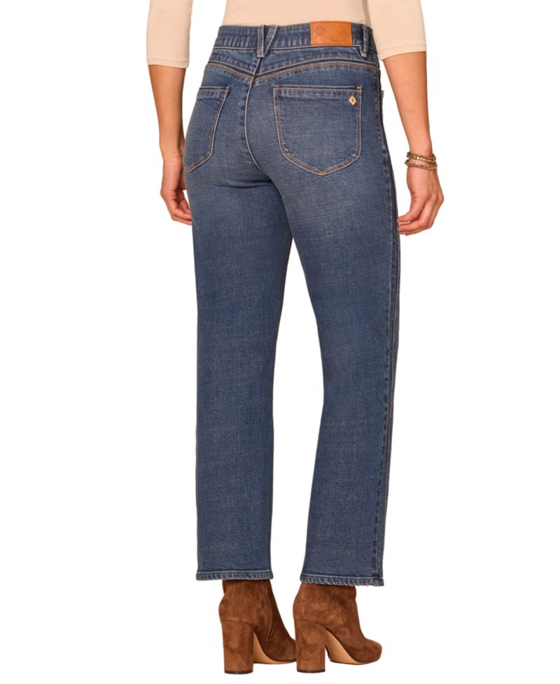 Petite "Ab"Solution High-Rise Relaxed Straight-Leg Ankle Jeans