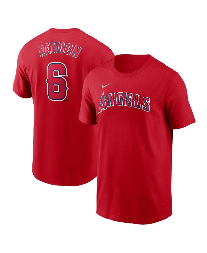 Men's Anthony Rendon Red Los Angeles Angels Fuse Name & Number T-Shirt
