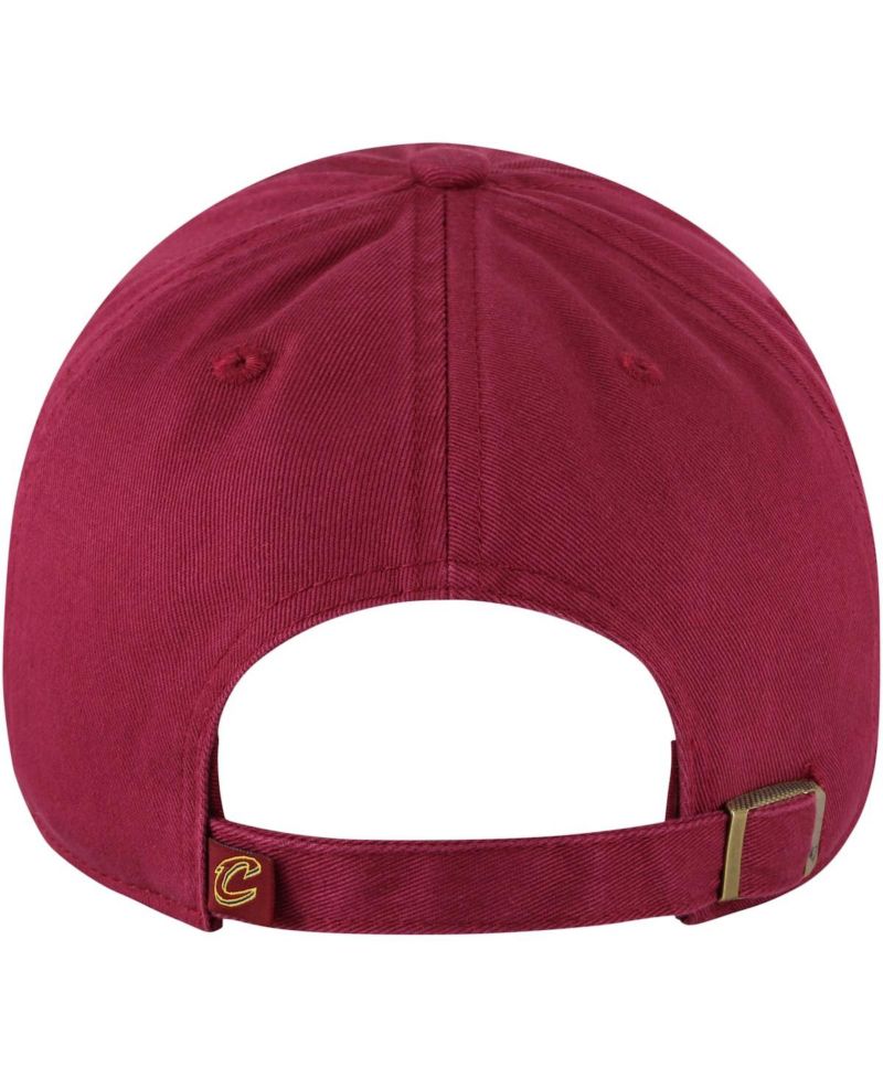 Men's Wine Cleveland Cavaliers Core Wordmark Clean Up Adjustable Hat