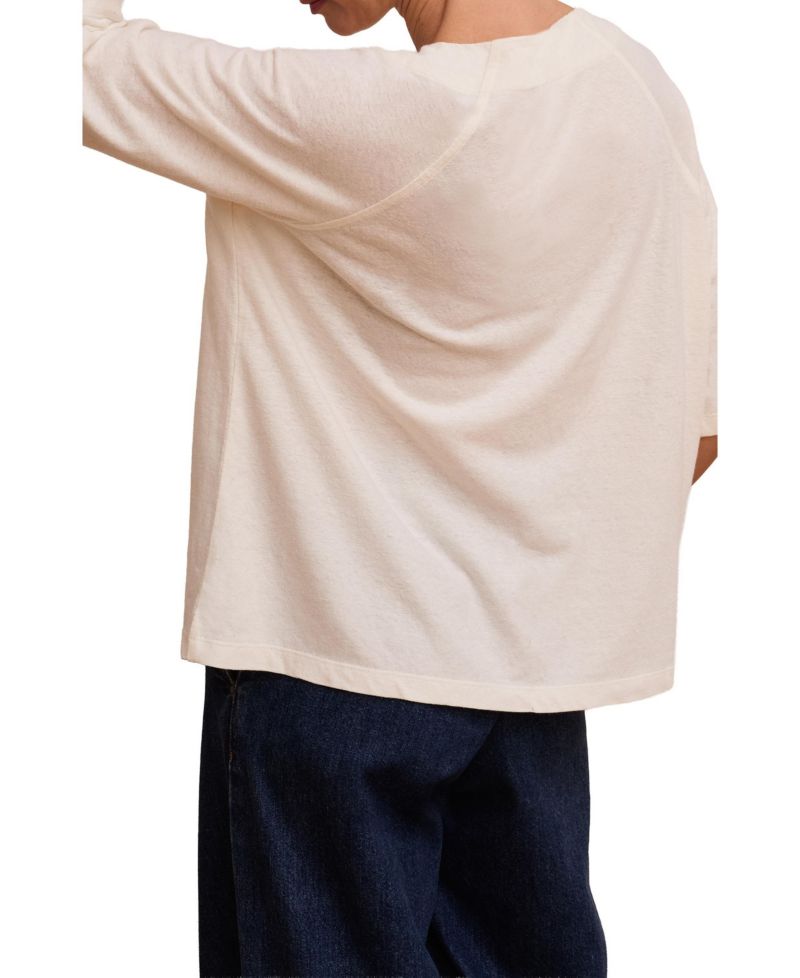 Women's Linen Blend Short Sleeve Swing Top