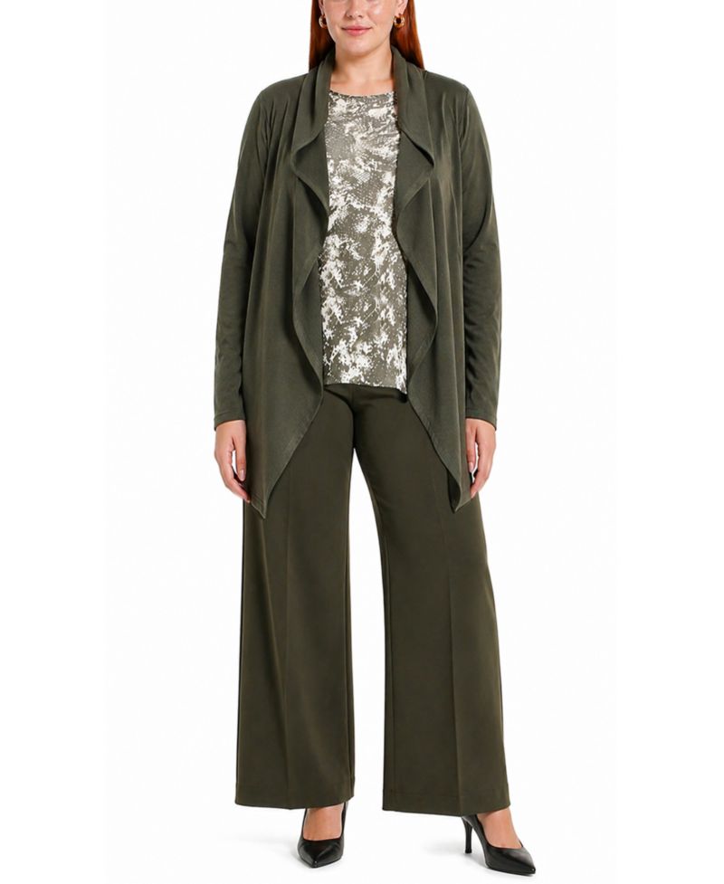 Plus Size Draped Flyaway Cardigan Sweater