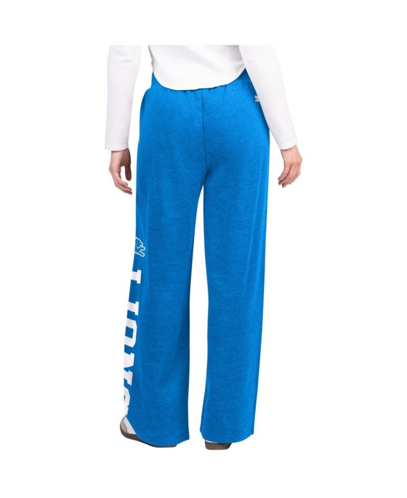 Women's Royal Detroit Lions Field Wide Leg Sweatpants