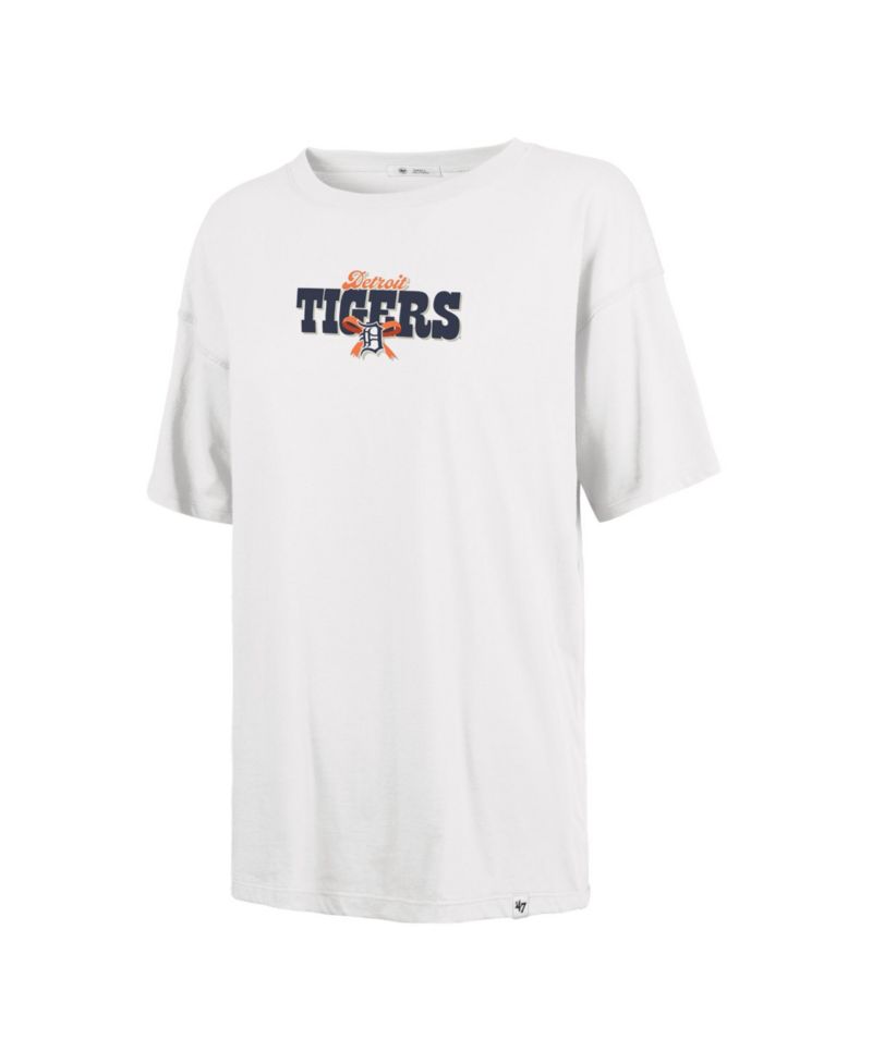 Women's Sand Detroit Tigers Bow Banner Sadie T-Shirt