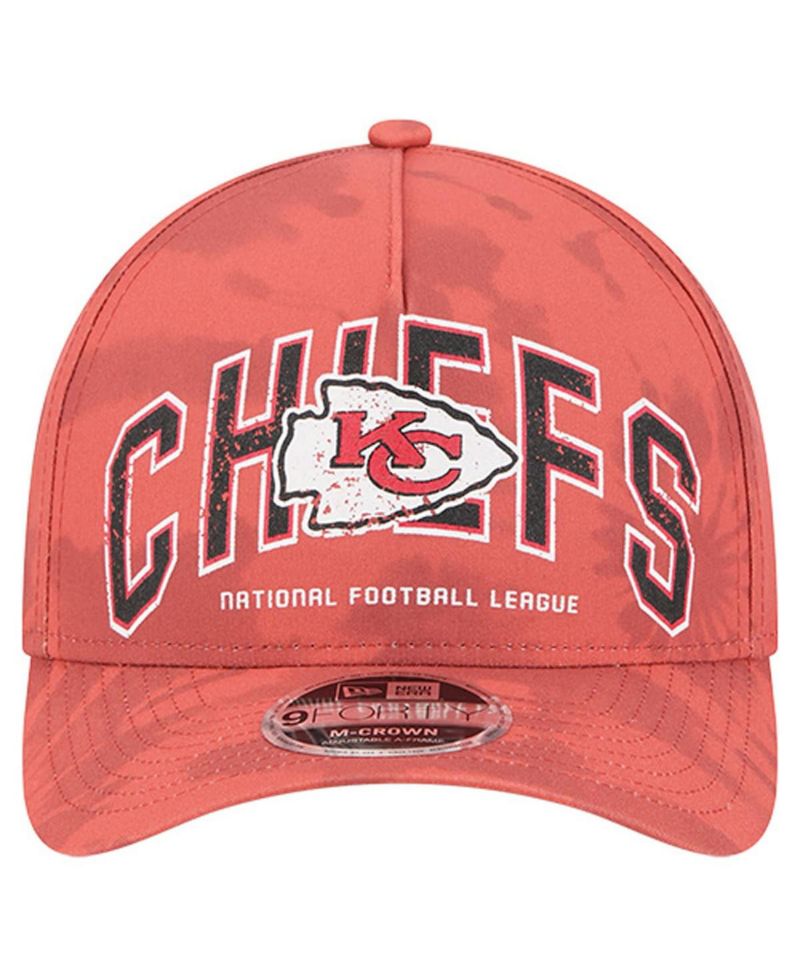 Men's Red Kansas City Chiefs Tie Dye Fade 9Forty M-Crown A-Frame Adjustable Hat