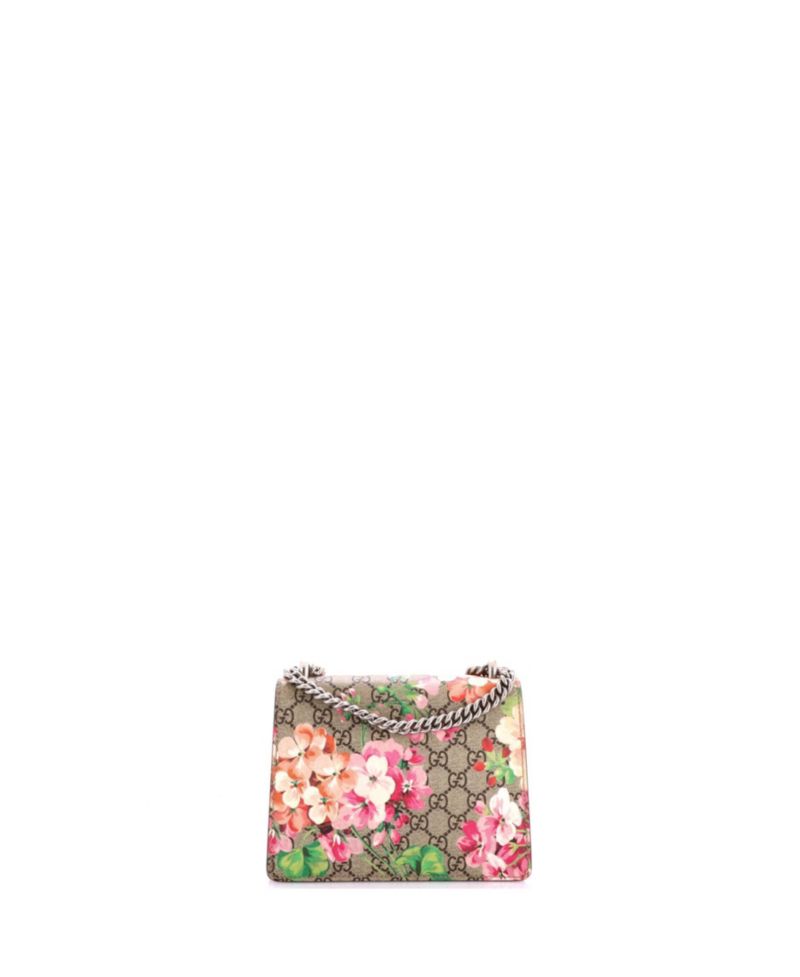 Mini Dionysus Bag Blooms Print GG Coated Canvas