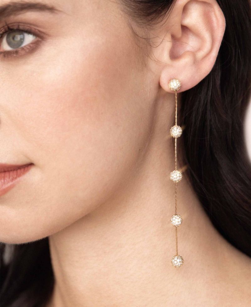 Sparkle Ball Drop 18K Gold Plated Earrings