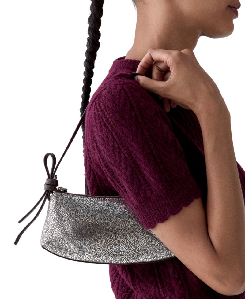 Loop Metallic Dot Printed Small Pochette Bag