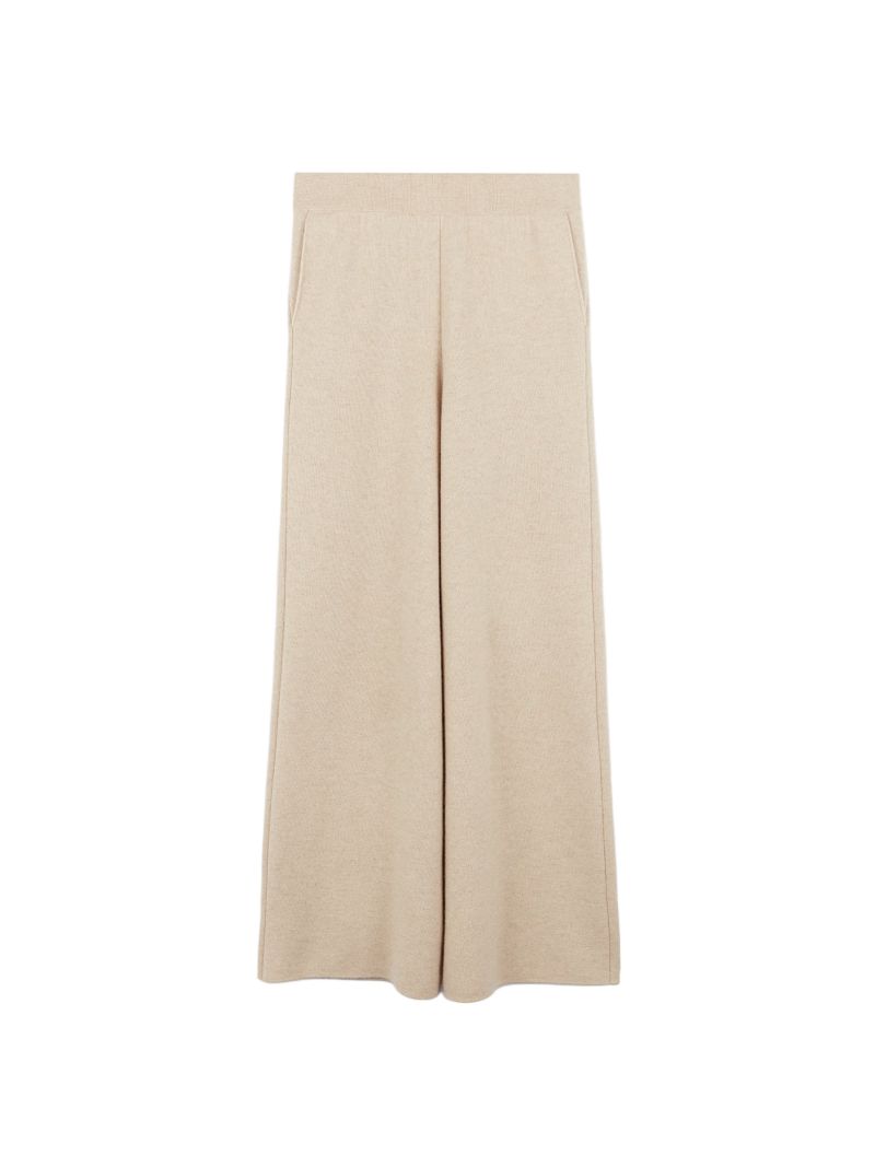 Women's Organic Color Cashmere Wide-Leg Pants