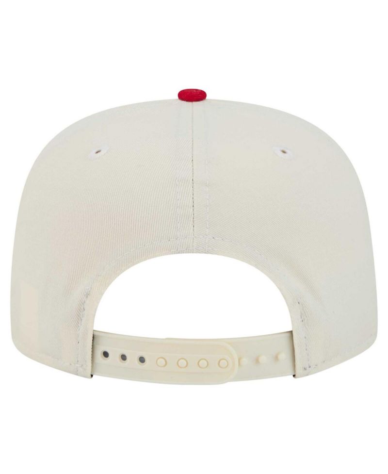 Men's White/Red Friends 30th Anniversary Golfer Snapback Hat