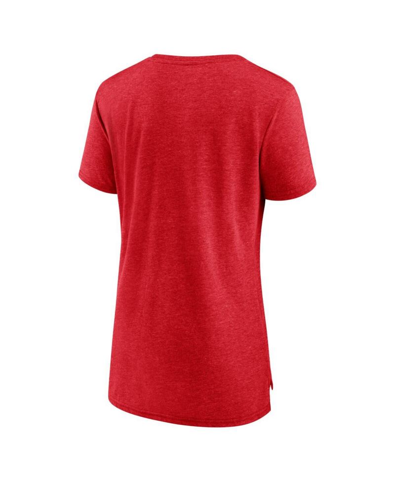 Women's Heather Red Chicago Bulls League Leader Tri-Blend T-shirt