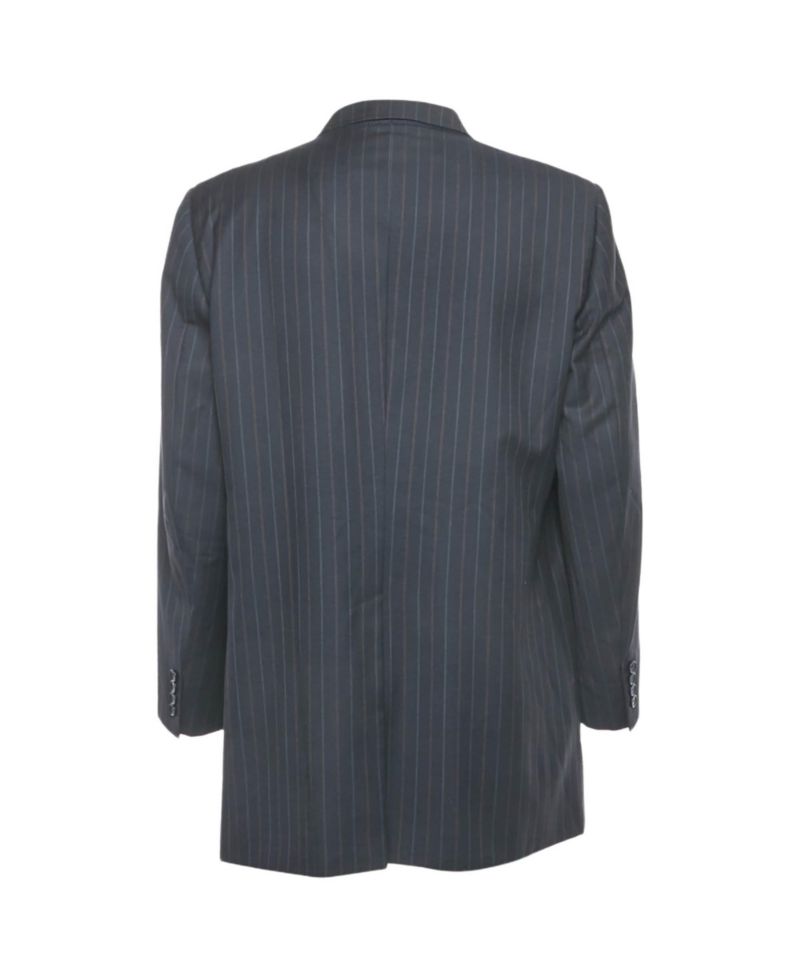 Men's Striped Single-Breasted Blazer