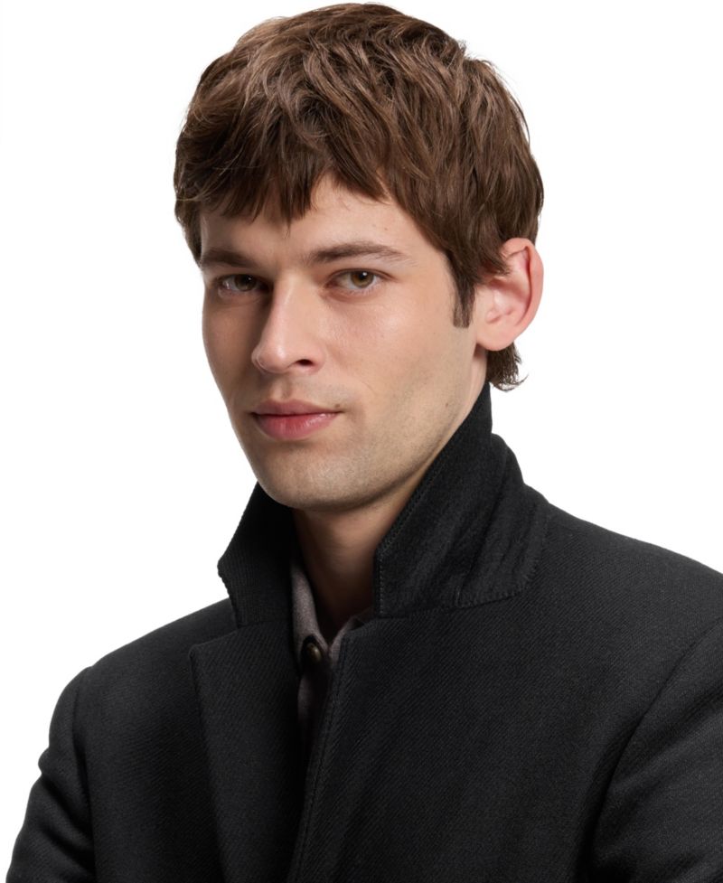 Men's Slim-Fit Formal Wool-Blend Coat