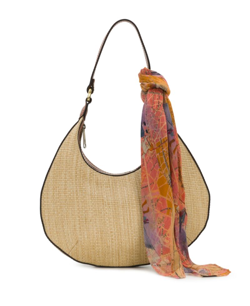 Coco Small Fine Weave Crescent Hobo Bag