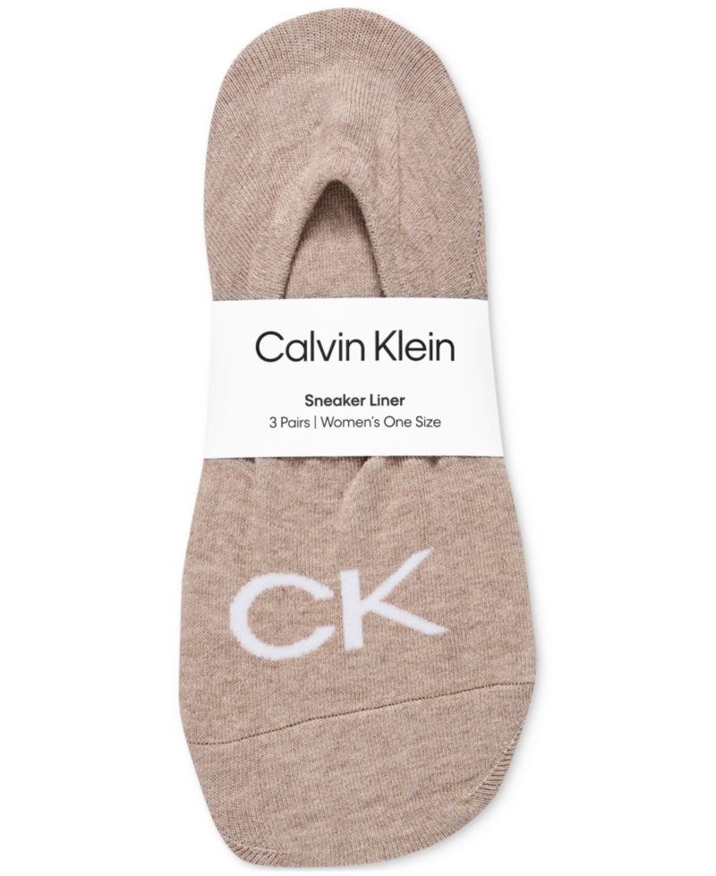 Women's 3-Pk. Logo Knit Liner Socks