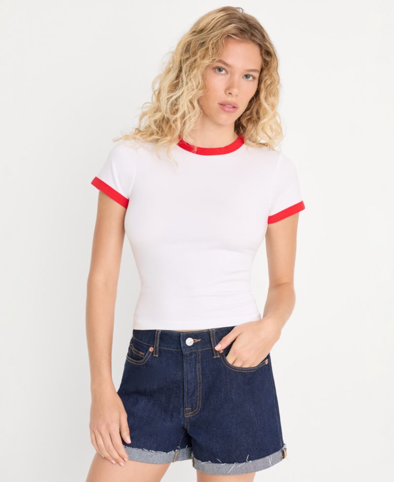 Women's Super Stretch Baby Ringer T-Shirt