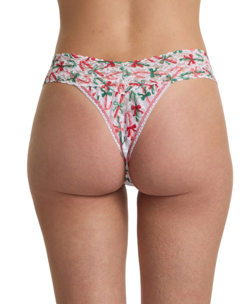 Women's Printed Signature Lace Original Rise Thong Underwear