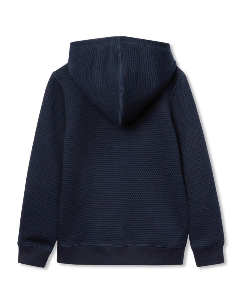 Boys Texture Knit Zip Up Hoodie