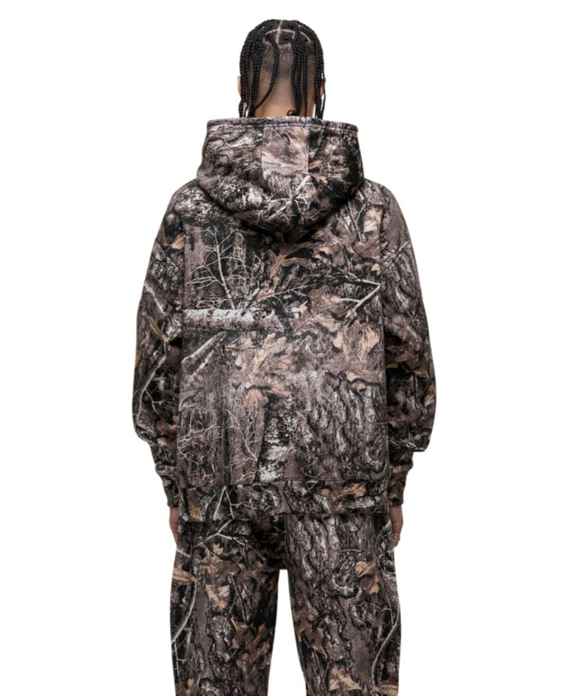 Men's Woodland Camo Print Hoodie