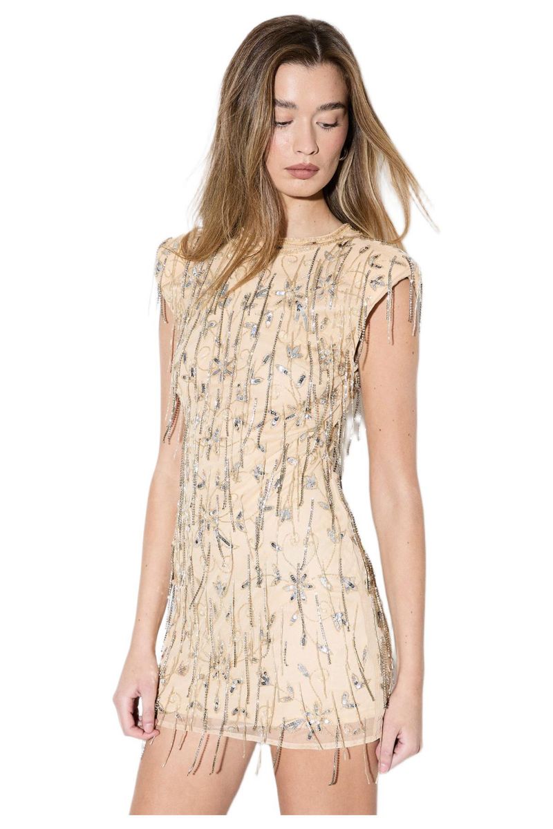Women's Premium Embellished Beaded Mini Dress