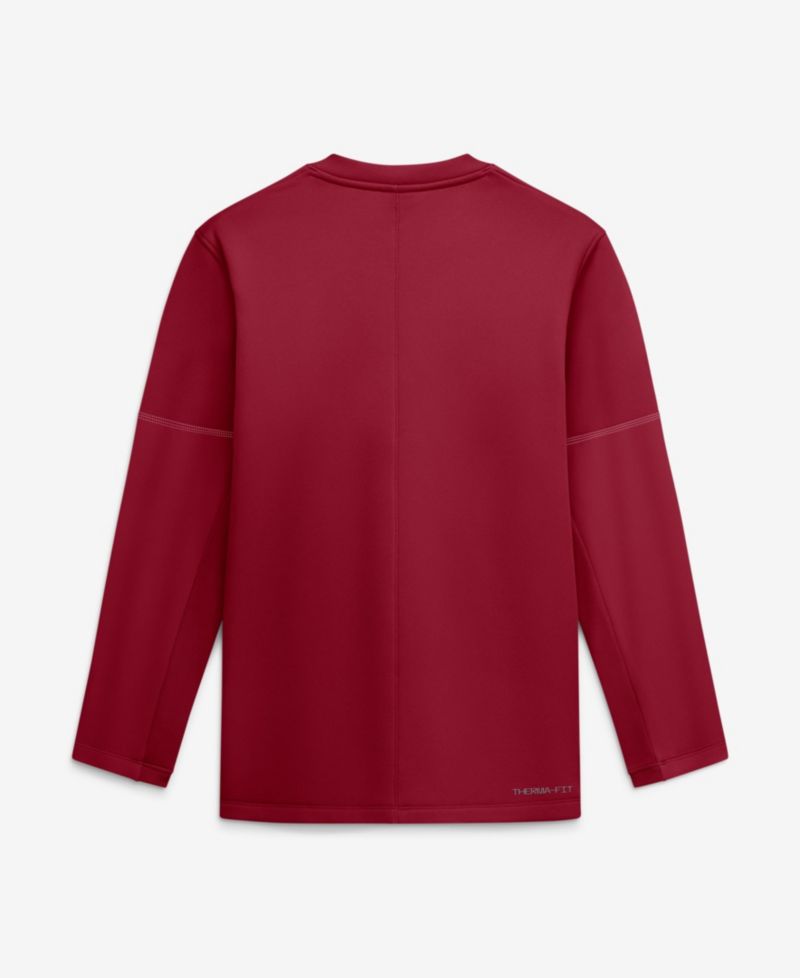 Men's Crimson Alabama Crimson Tide 2026 Sideline Coaches Therma-FIT Long Sleeve Top