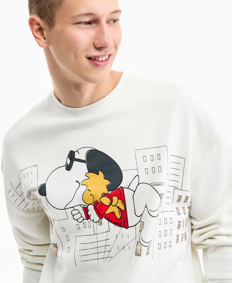100th Thanksgiving Day Parade Adult Unisex Joe Cool Snoopy & Woodstock Balloon Crewneck Sweatshirt