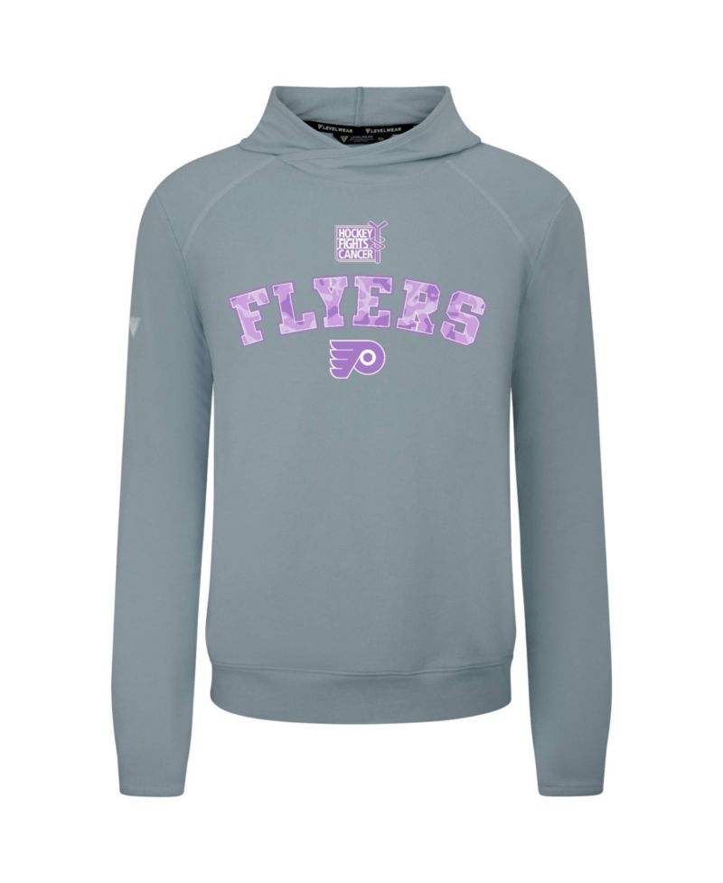 Men's Gray Philadelphia Flyers Hockey Fights Cancer Mandate Tri-Blend Hoodie