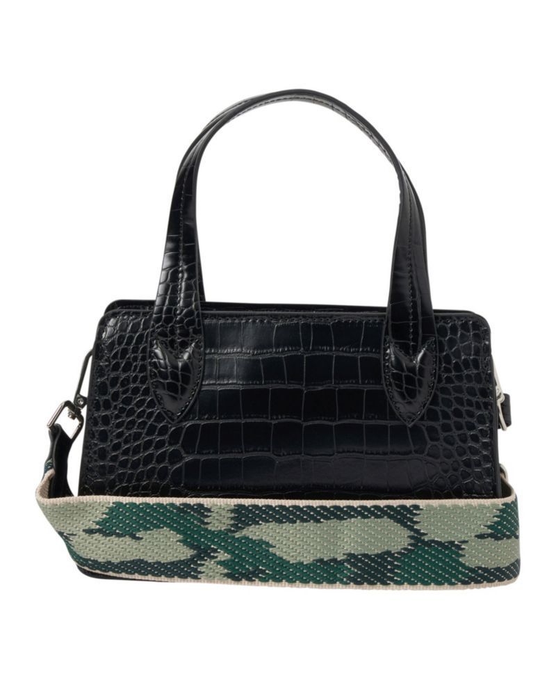 August Croc-effect Faux Leather Crossbody Bag