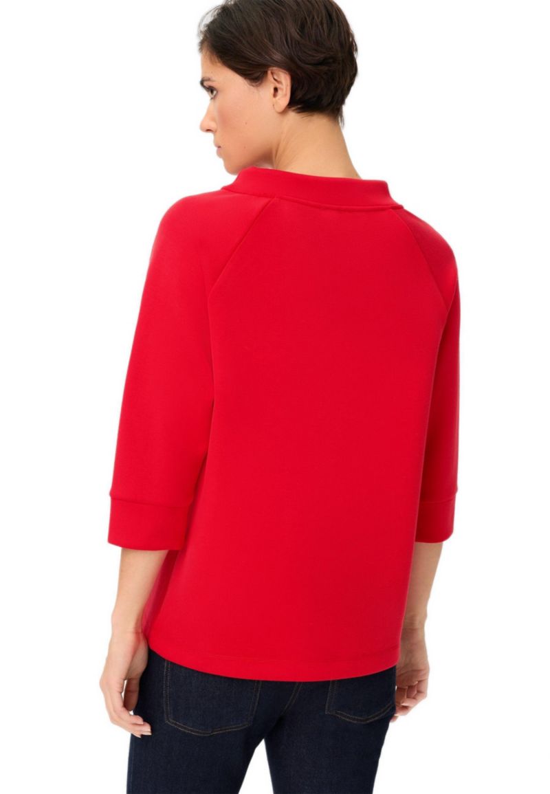 Women's Scuba Jersey Funnel Neck Top