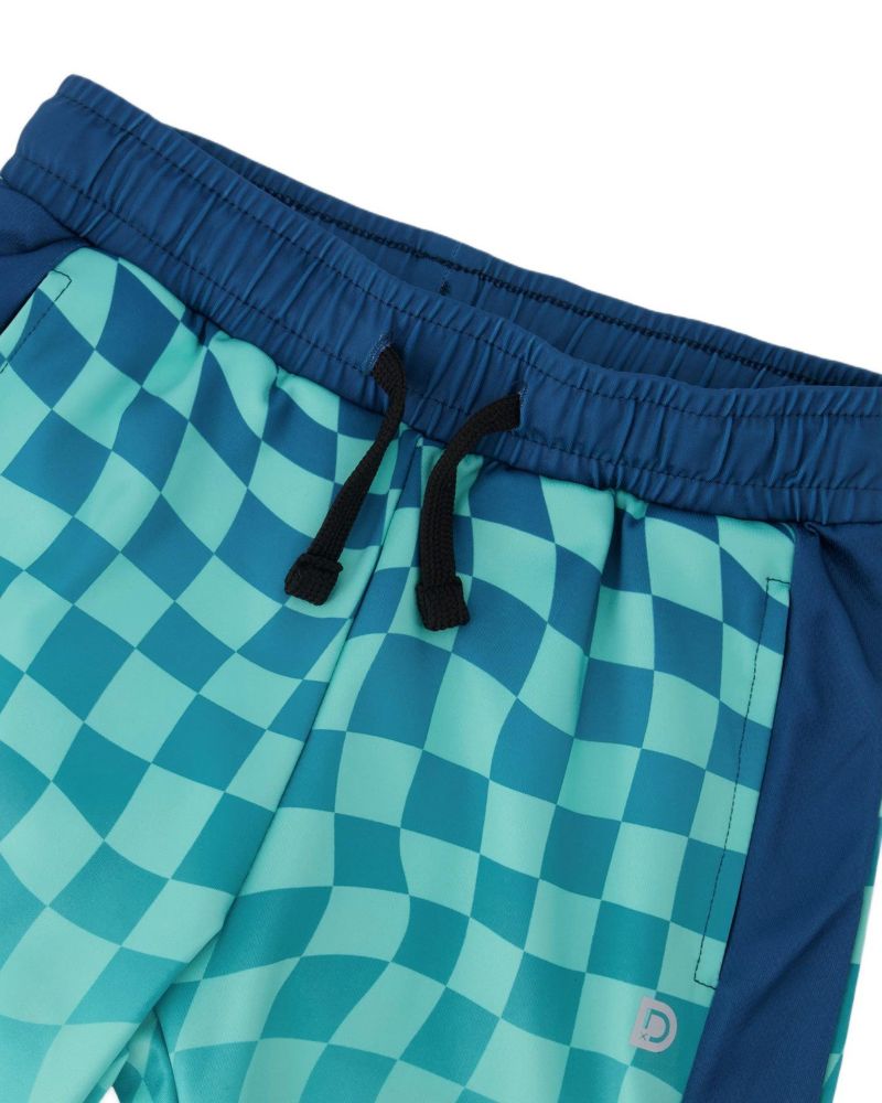 Boys Little/Big Athletic Shorts in Polyester Printed Checkerboard