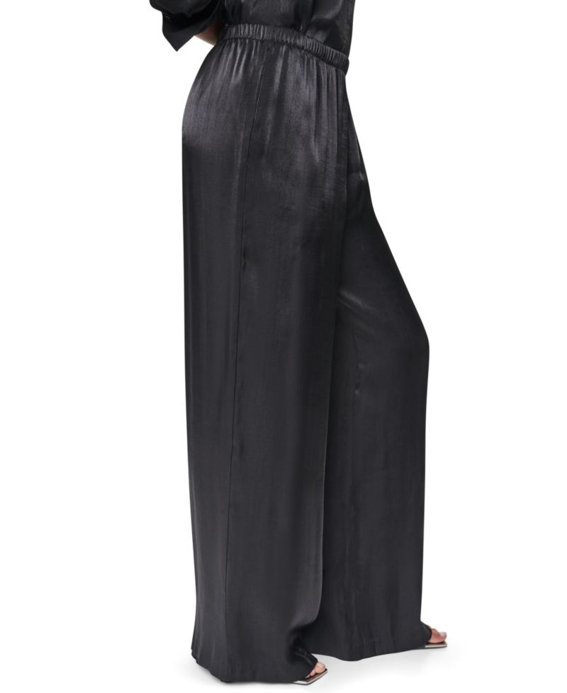 Women's East River Shine Wide Leg Pull-on Satin Pants